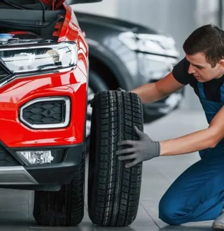 Professional vehicle inspection in progress